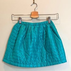 Girl's Jcrew aqua puffer skirt
